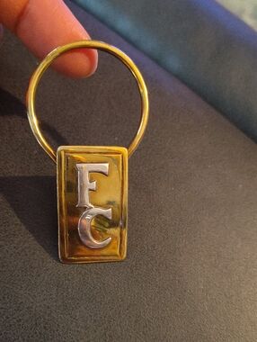 Jeep Collins Vintage Brass Sterling Silver Key Ring